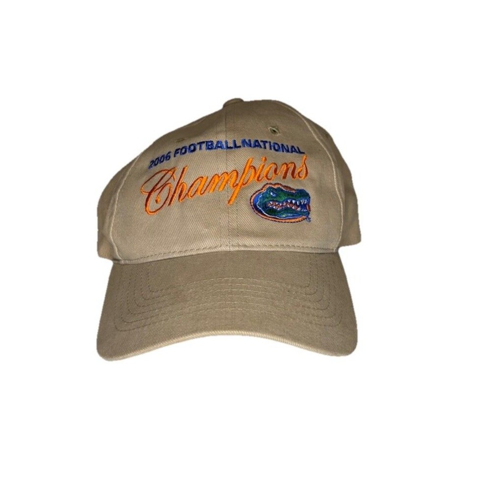 VTG Headmaster Florida Gators Hat Mens OSFM Tan Good 2006 National Champions Cap
